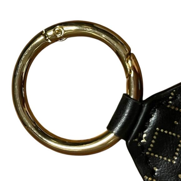 Yves Saint Laurent YSL Beauté Black & Gold Keychain Mirror with Ring - Picture 4 of 4